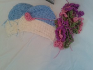 components for roses and posies tea cosy designed by Nicki Trench