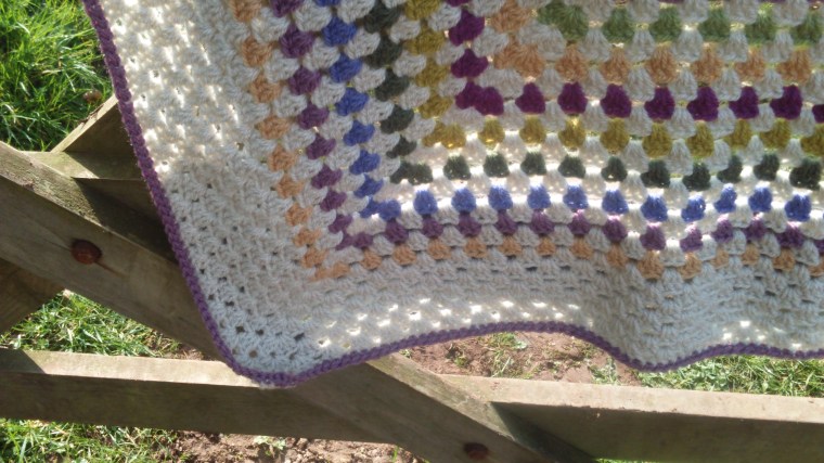 Crochet granny square blanket