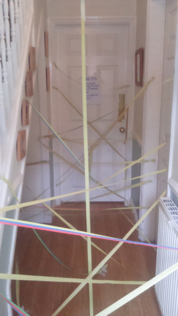 our hallway became a laser alley