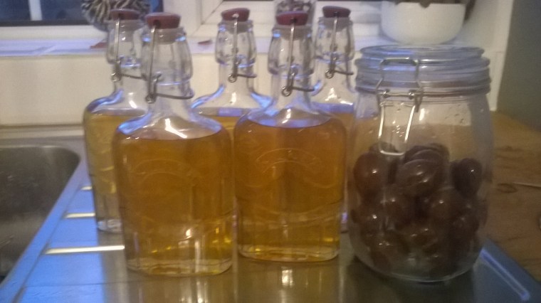 x5 lovely bottles of Damson Gin