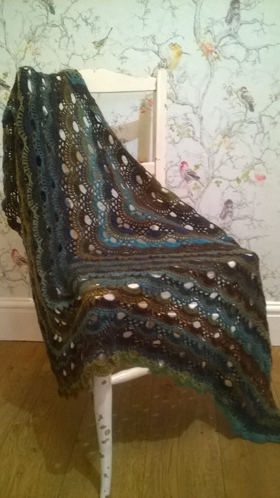 a perfect size shawl to snuggle with...