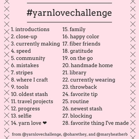 #yarnlove challenge 2017