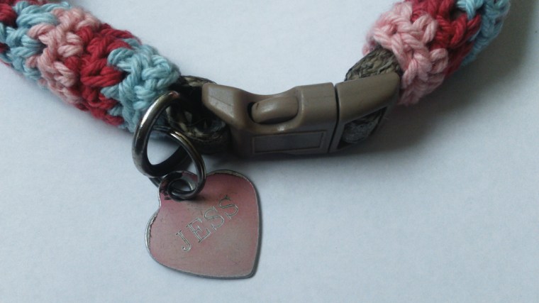 freedog collar crochet pattern...simple free pattern which you can crochet in under an hour