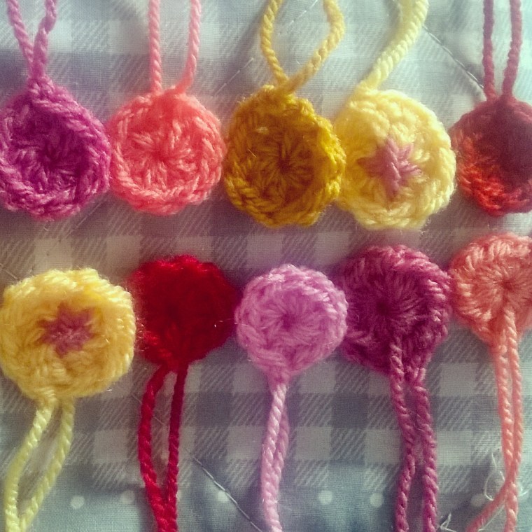 A dotty little crochet flower