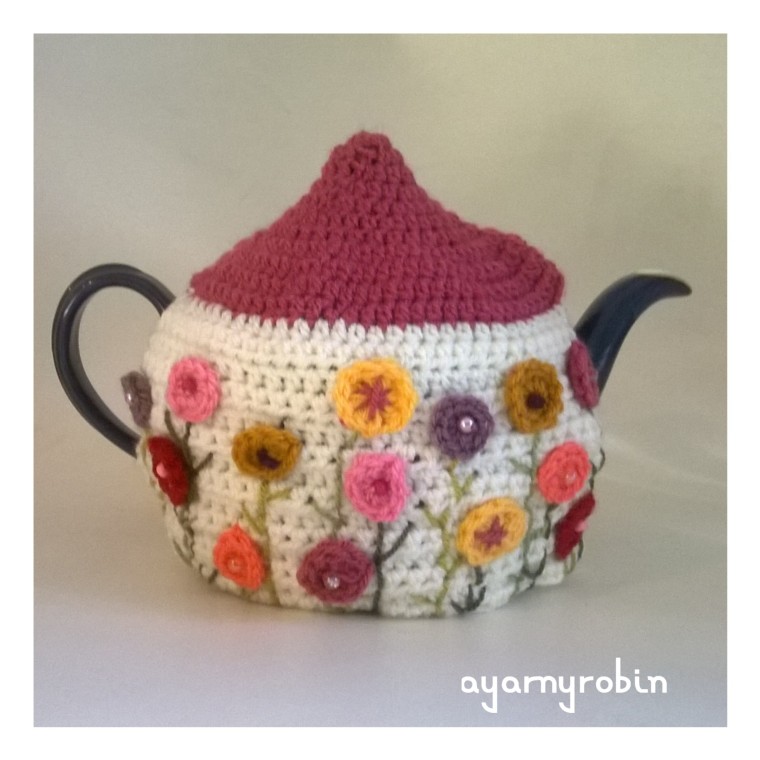 The Grandma Dot Tea Cosy, crochet tea cosy, The Grandma Collection by ayarnyrobin