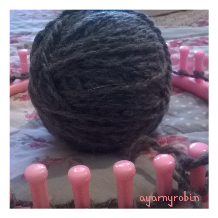 loom knitted beanie hat