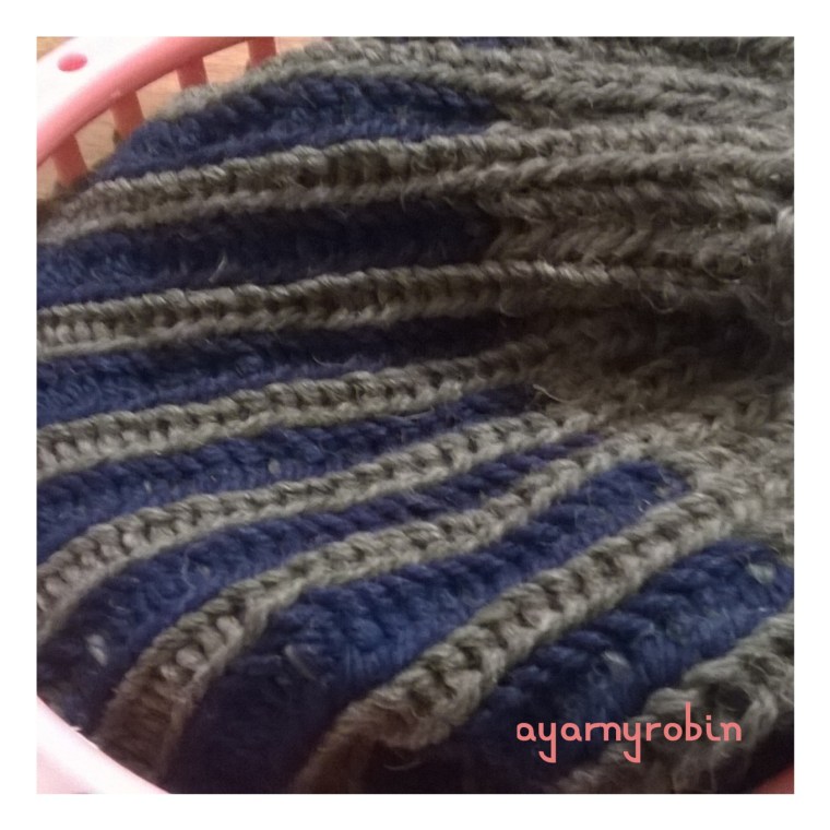 loom knitted beanie hat