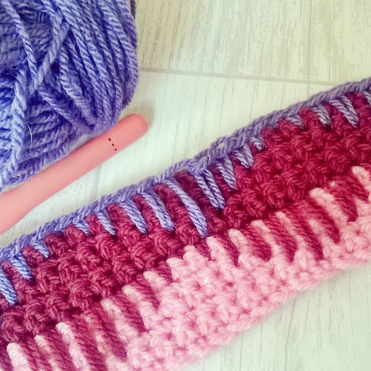 spiked stitch baby blanket