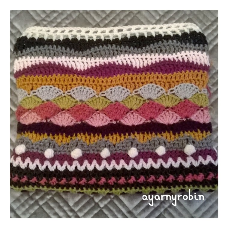 mixed stitch crochet blanket