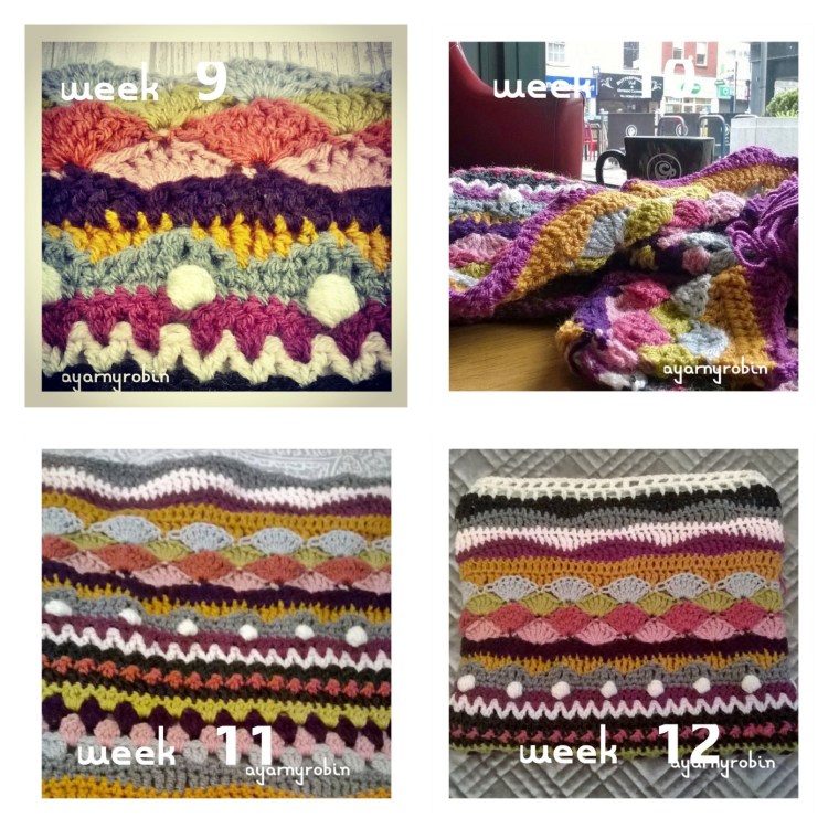 mixed stitch crochet blanket
