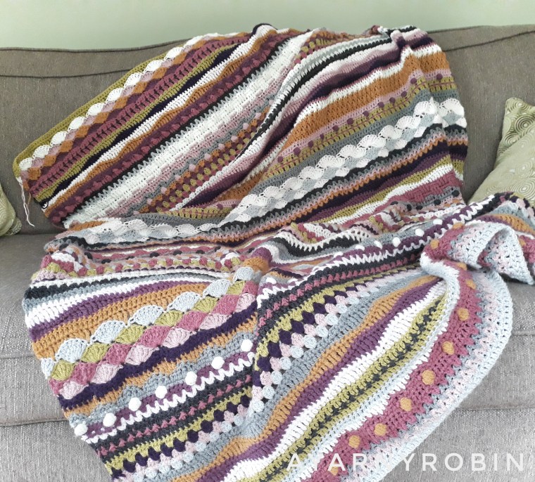 mixed stitch crochet blanket