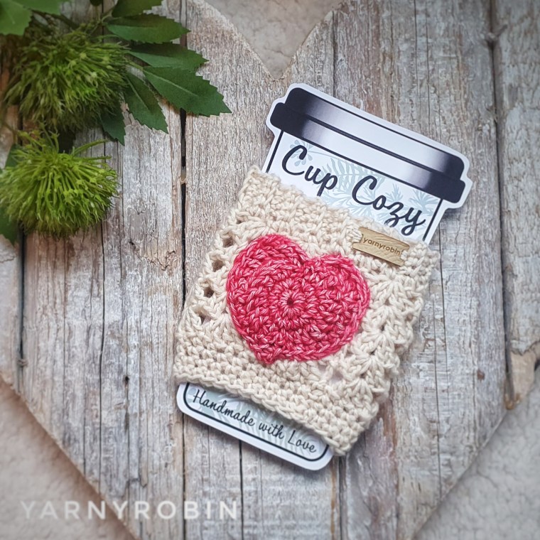 heart cup cosy