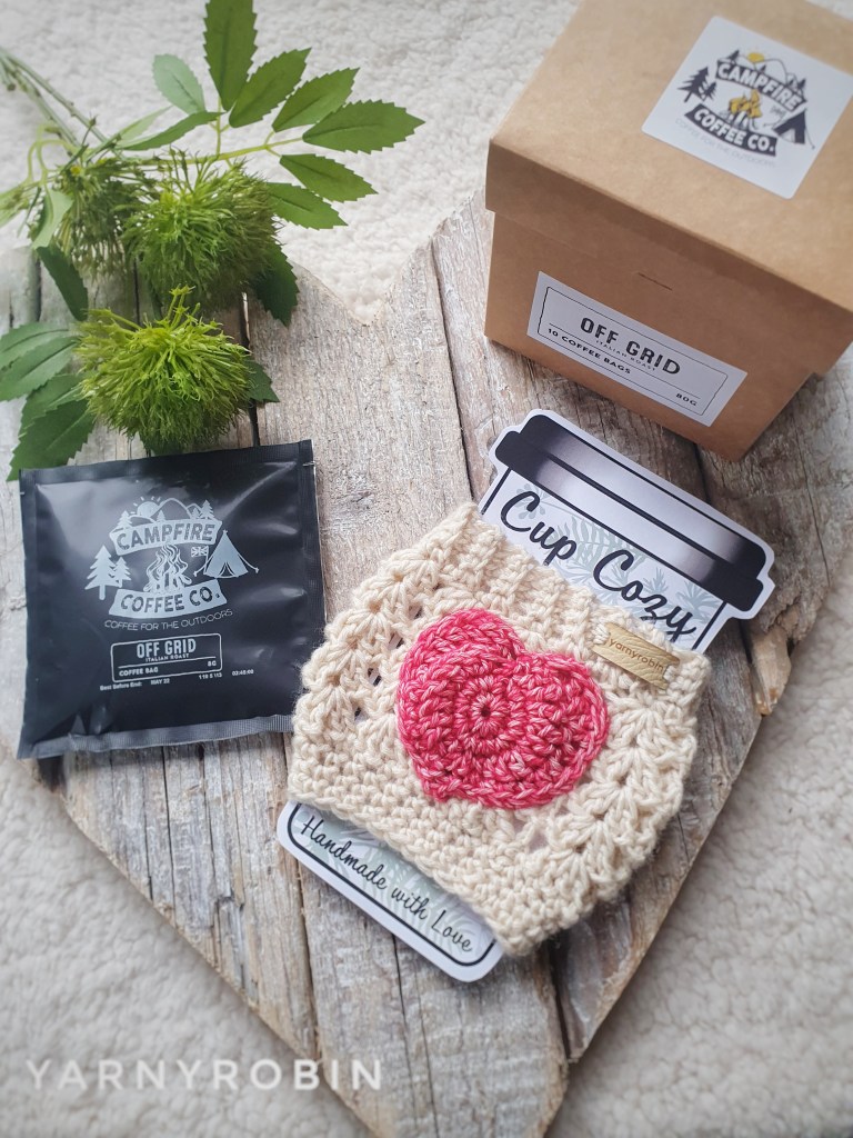 crochet coffee cup cosy