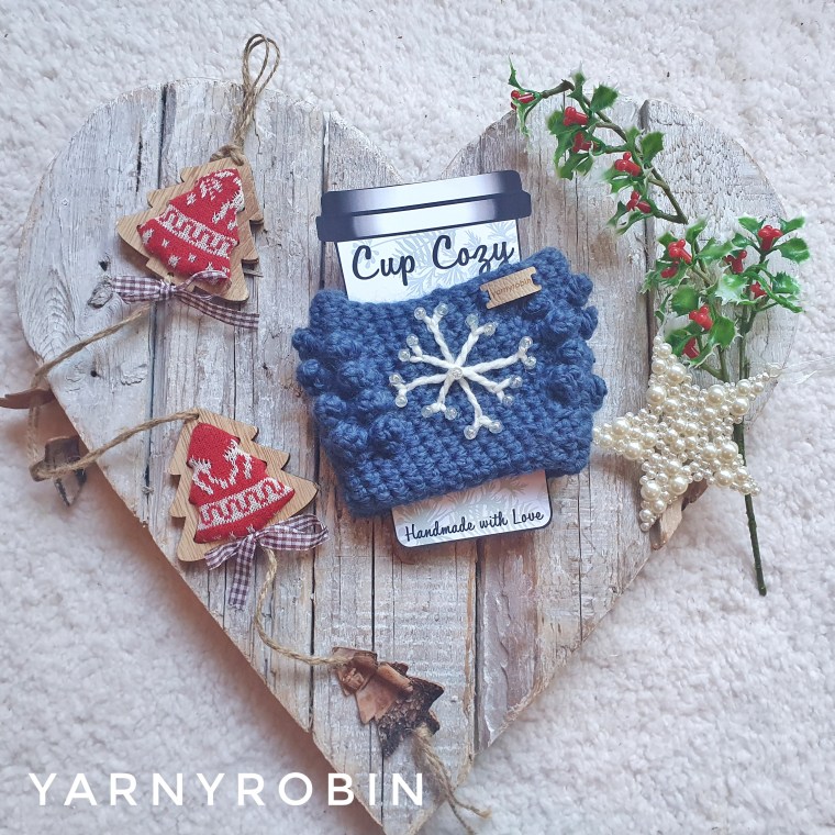 snowflake cup cozy free crochet pattern