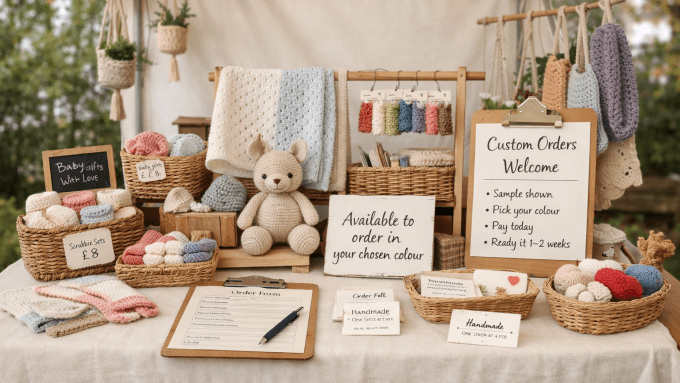 Crochet market stall