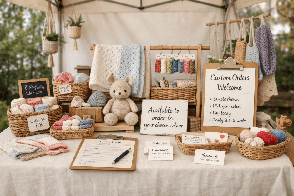 Crochet market stall