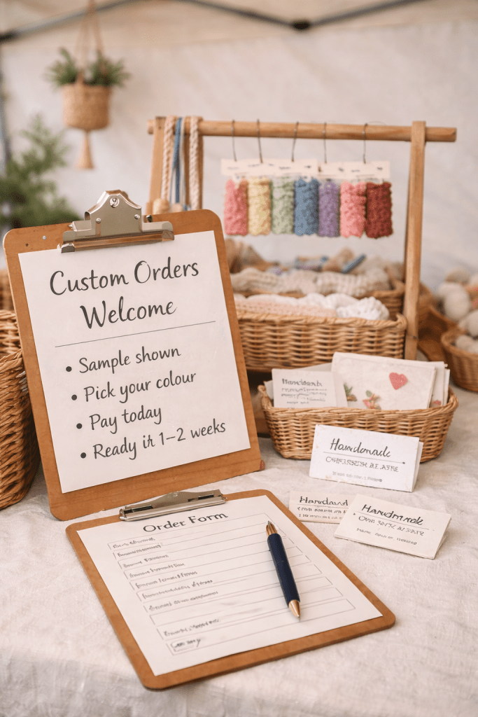 Crochet market stall