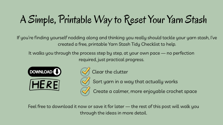 Printable yarn storage checklist 